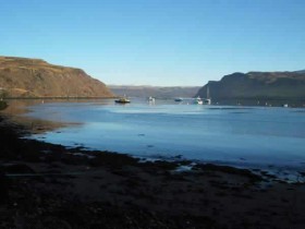 View of Raasay from Portree Harbour